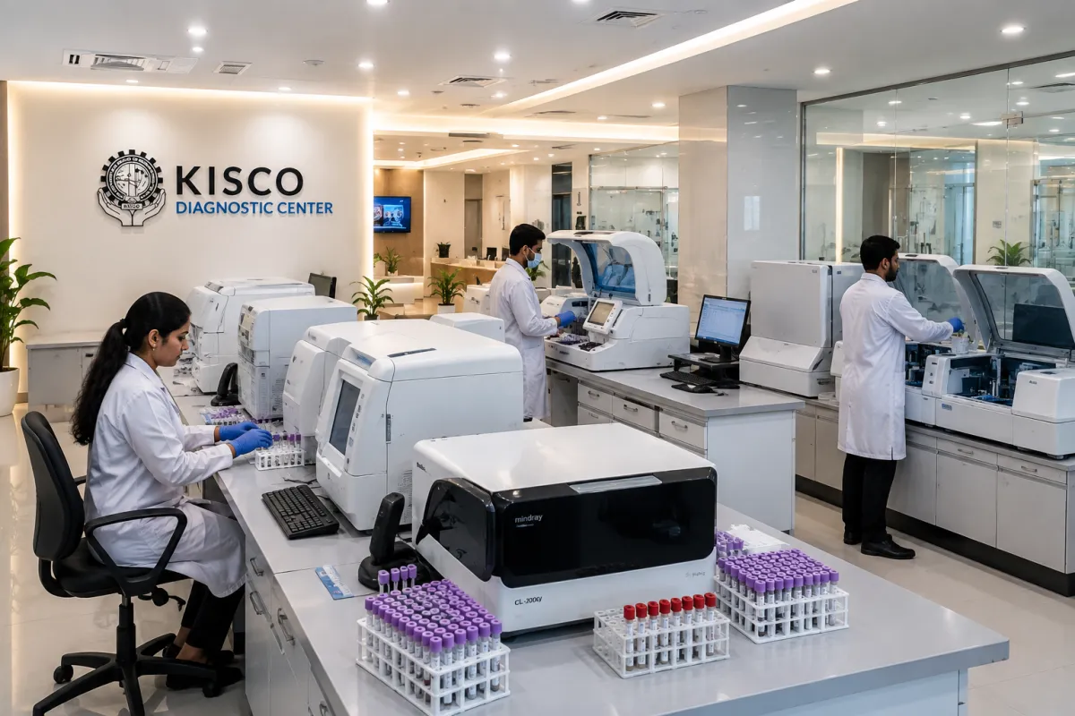 Inside the KISCO laboratory with automated analysers
