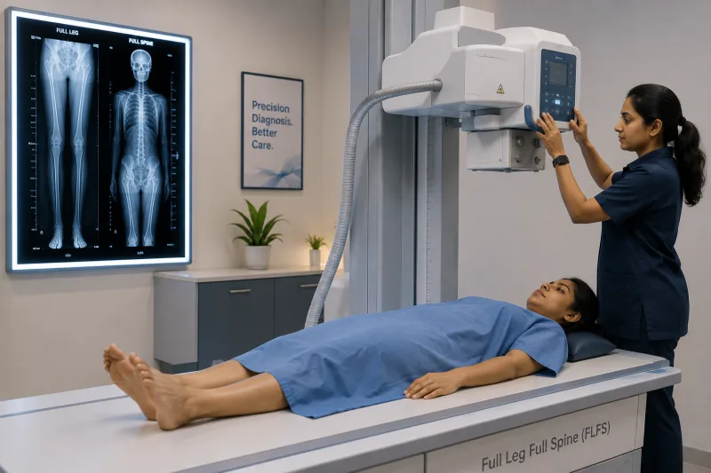 Full leg full spine digital X-ray scanogram at KISCO