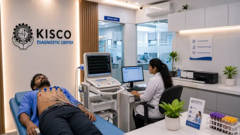 ECG machine at KISCO Diagnostic Center