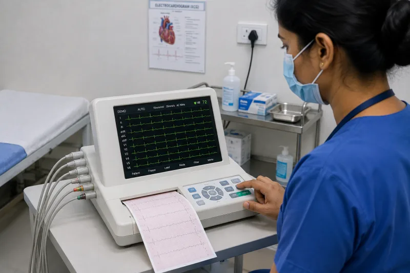 ECG machine at KISCO Diagnostic Center